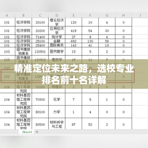 精准定位未来之路，选校专业排名前十名详解