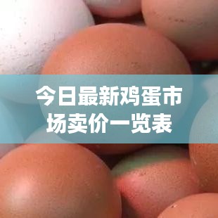 今日最新鸡蛋市场卖价一览表