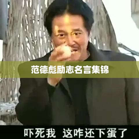 范德彪励志名言集锦