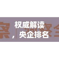 权威解读，央企排名背后的深度洞察与咨询公司观点分享