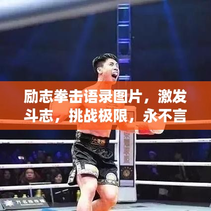 励志拳击语录图片，激发斗志，挑战极限，永不言败！