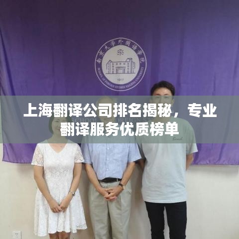 上海翻译公司排名揭秘，专业翻译服务优质榜单