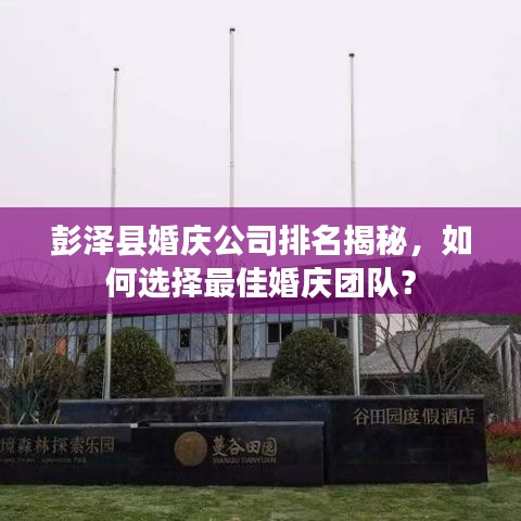 彭泽县婚庆公司排名揭秘，如何选择最佳婚庆团队？
