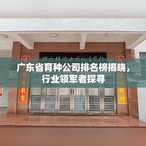 广东省育种公司排名榜揭晓，行业领军者探寻