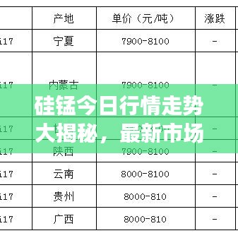 硅锰今日行情走势大揭秘，最新市场分析与未来展望