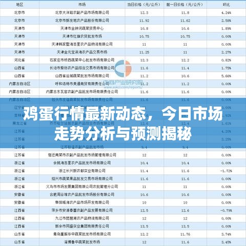 鸡蛋行情最新动态，今日市场走势分析与预测揭秘