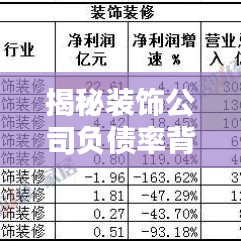 揭秘装饰公司负债率背后的真相大揭秘！