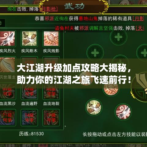大江湖升级加点攻略大揭秘，助力你的江湖之旅飞速前行！