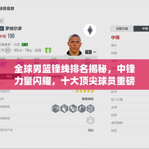 全球男篮锋线排名揭秘，中锋力量闪耀，十大顶尖球员重磅出炉！